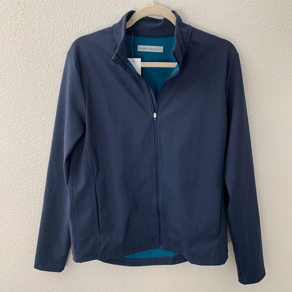 Outdoor Voices Sprint Zip-Up Navy Jacket